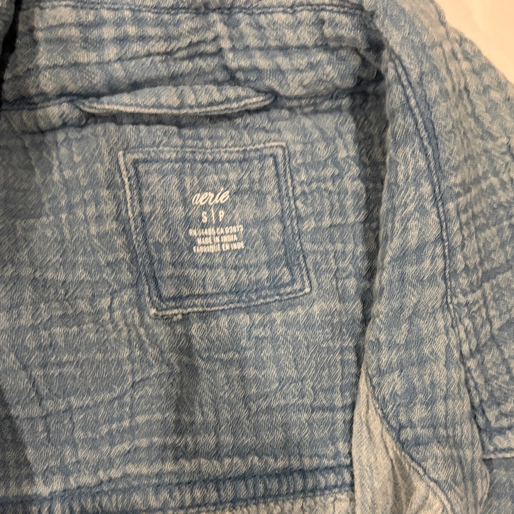 aerie Light Blue Gauze Shirt Jacket - Picture 2 of 3